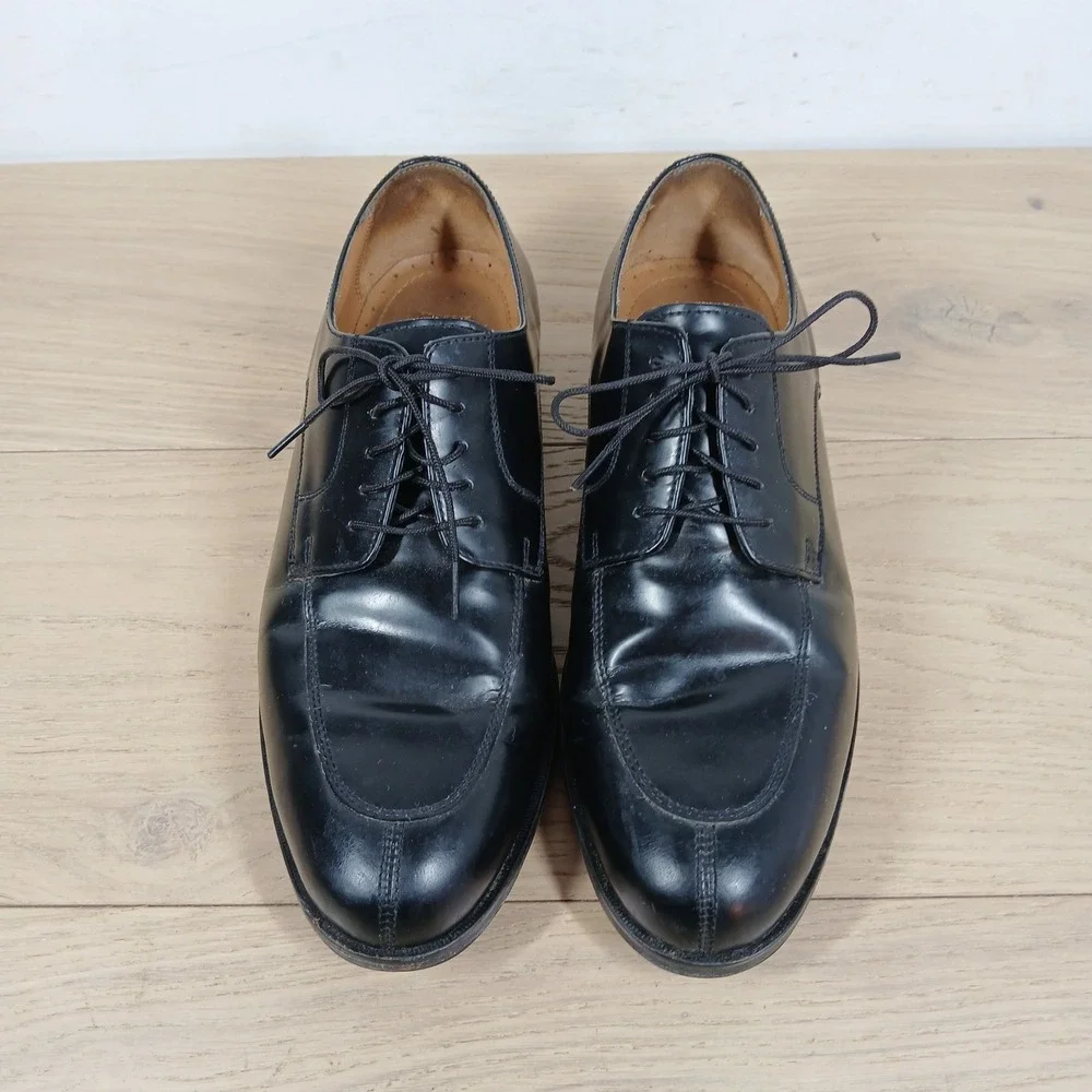 David Taylor Oxfords Mens 10D Black Leather Classic Dark Academia Preppy